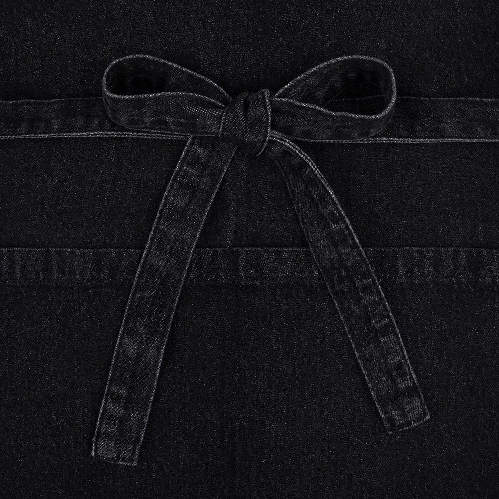 Фартук джинсовый E2, черный заказать онлайн с вашим дизайном на заказ в Москве и области