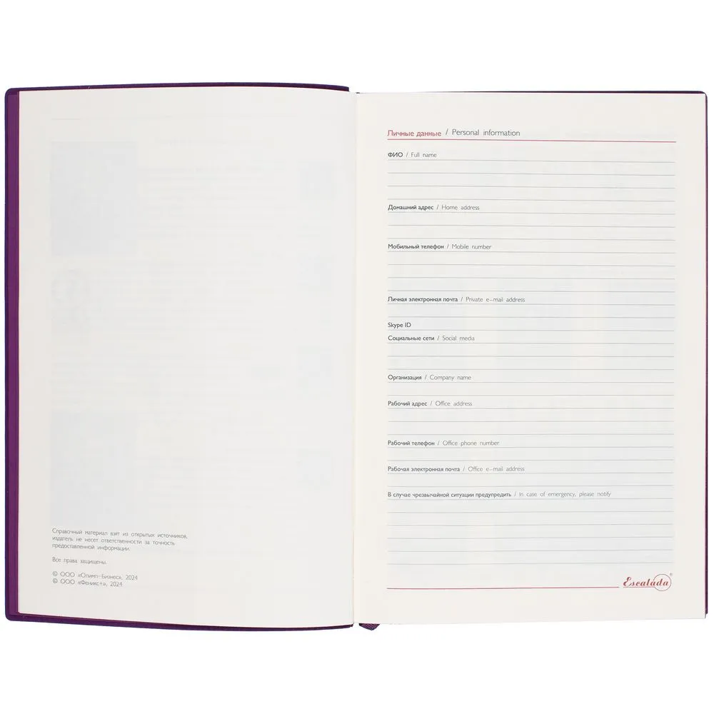 Ежедневник Martos, недатированный, фиолетовый заказать онлайн с вашим дизайном на заказ в Москве и области