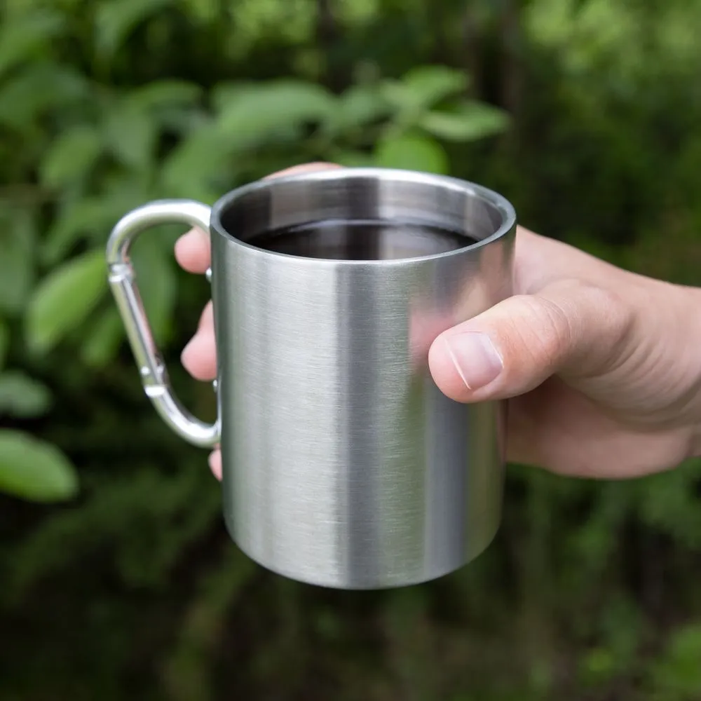 Кружка Trek, с серебристой ручкой-карабином заказать онлайн с вашим дизайном на заказ в Москве и области