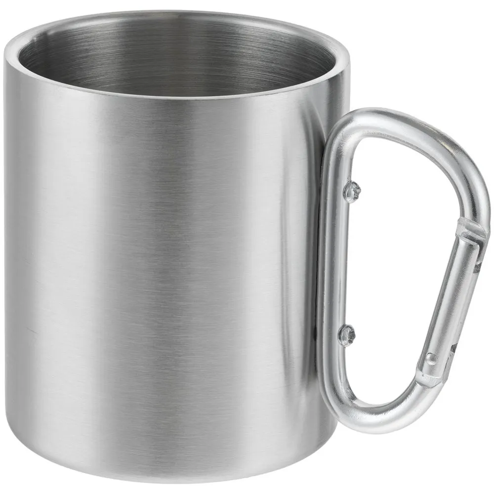 Кружка Trek, с серебристой ручкой-карабином заказать онлайн с вашим дизайном на заказ в Москве и области