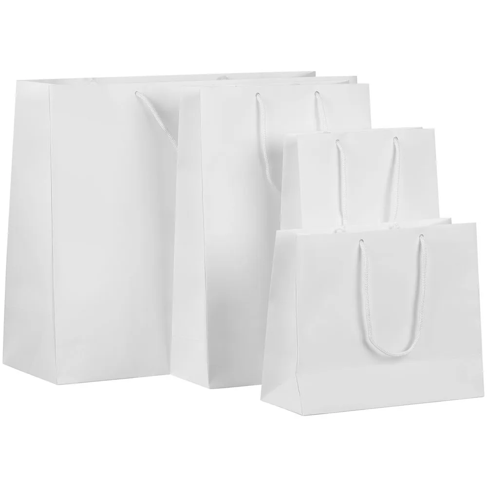 Пакет бумажный с ламинацией Lami Tote L, белый заказать онлайн с вашим дизайном на заказ в Москве и области