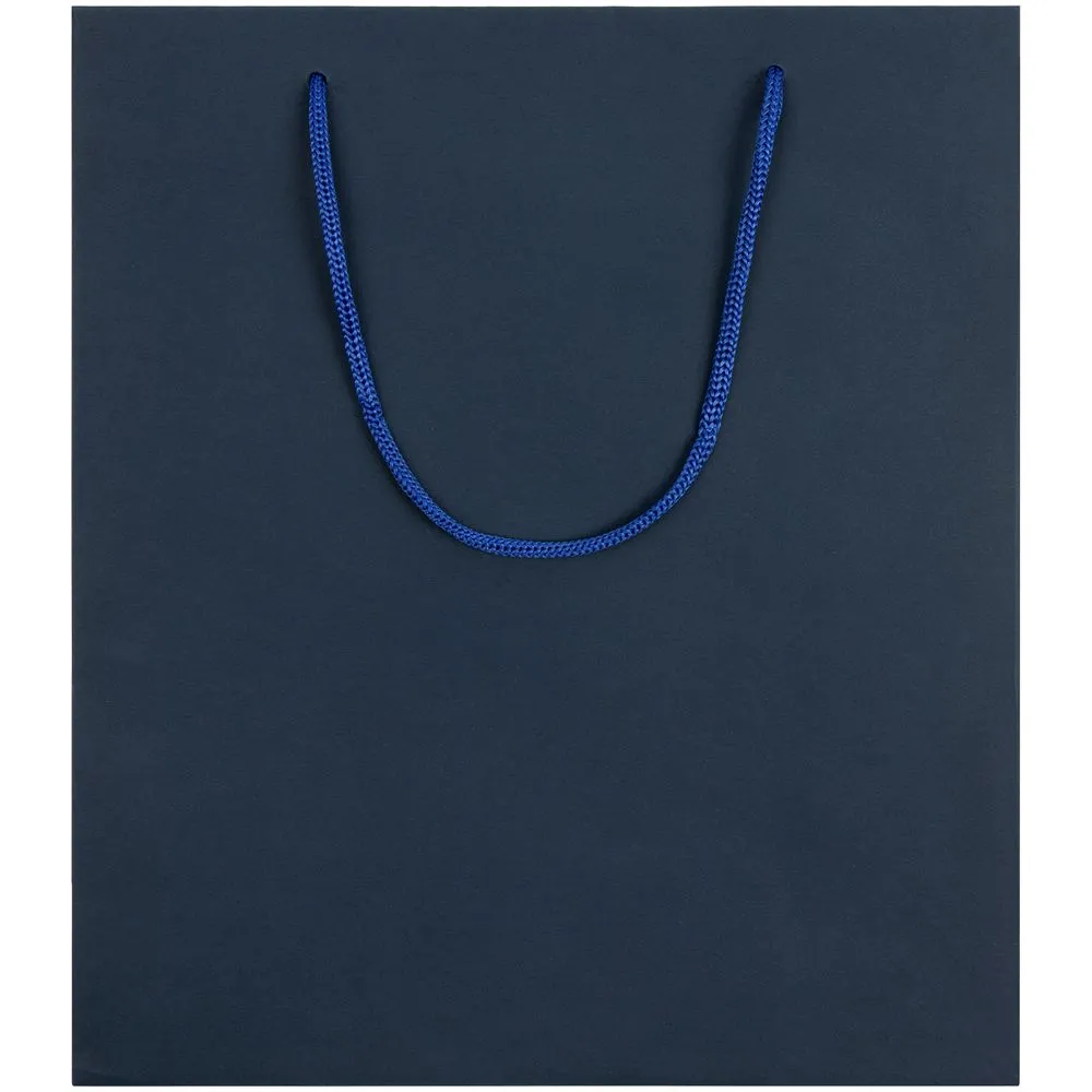 Пакет бумажный Vid L, синий заказать онлайн с вашим дизайном на заказ в Москве и области