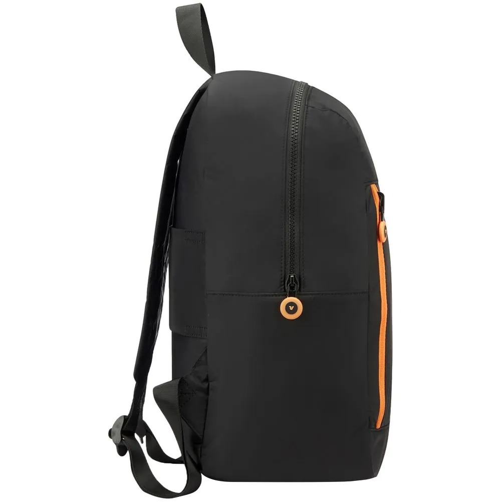Складной рюкзак Compact Neon, черный с оранжевым заказать онлайн с вашим дизайном на заказ в Москве и области