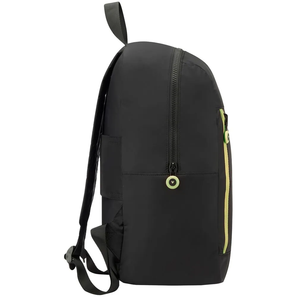 Складной рюкзак Compact Neon, черный с зеленым заказать онлайн с вашим дизайном на заказ в Москве и области