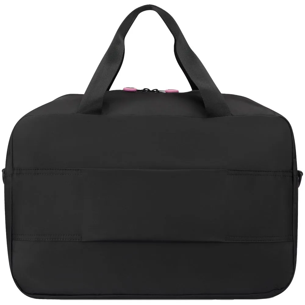 Сумка дорожная Compact Neon, черная с розовым заказать онлайн с вашим дизайном на заказ в Москве и области