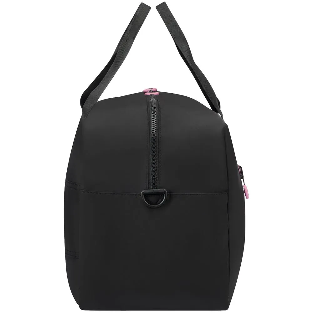 Сумка дорожная Compact Neon, черная с розовым заказать онлайн с вашим дизайном на заказ в Москве и области