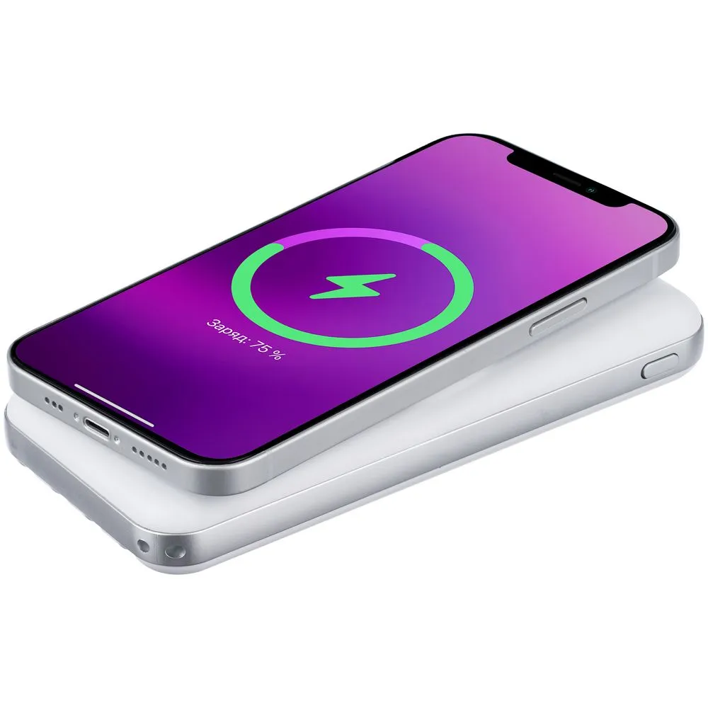 Внешний аккумулятор Omni Pro 10000 мАч, белый заказать онлайн с вашим дизайном на заказ в Москве и области