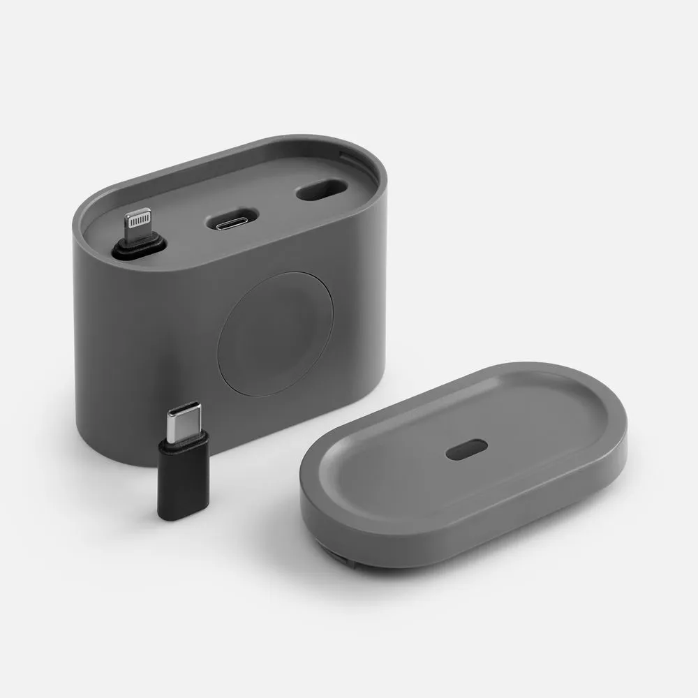 Зарядная станция с часами и подсветкой Large Charge ver.2, серая заказать онлайн с вашим дизайном на заказ в Москве и области