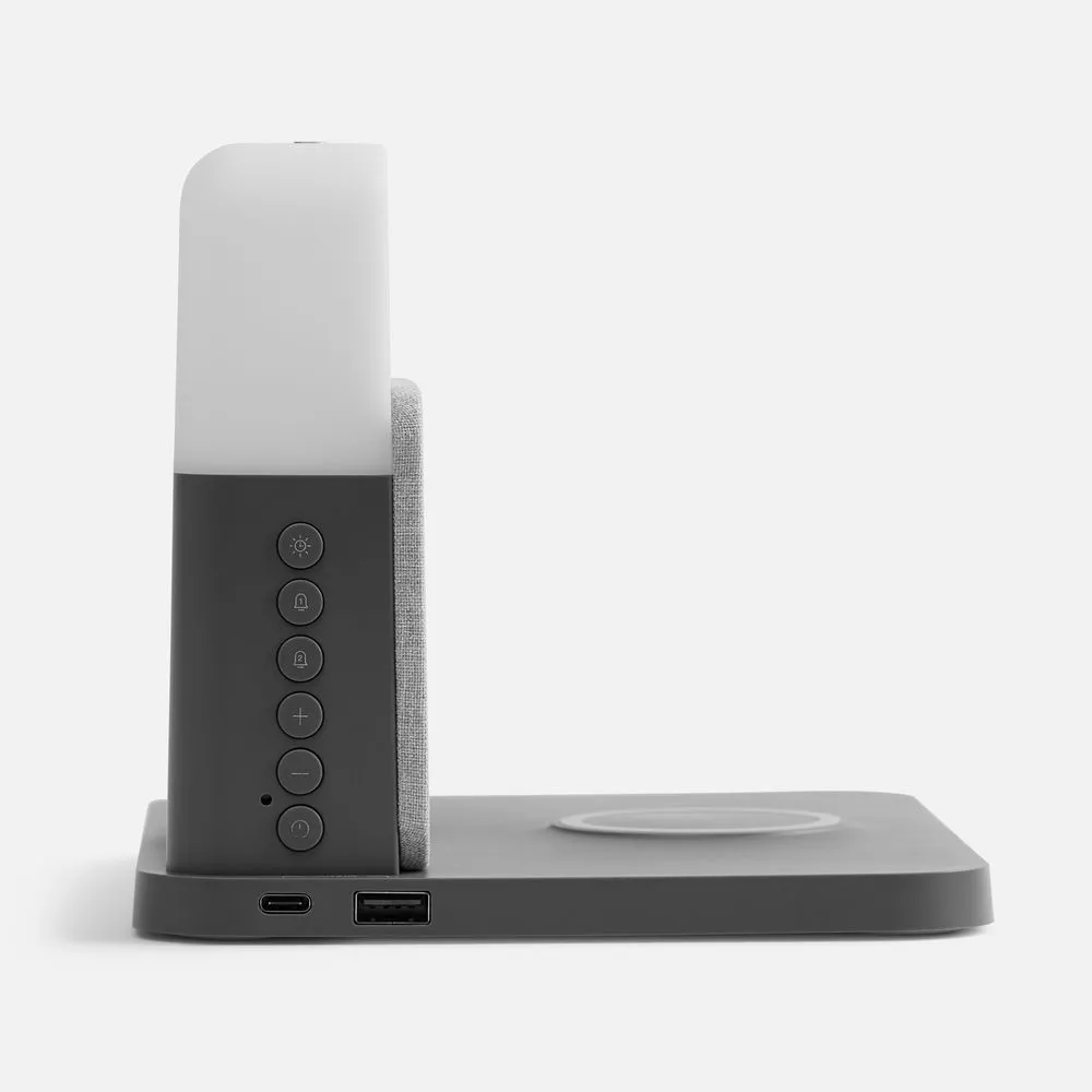 Зарядная станция с часами и подсветкой Large Charge ver.2, серая заказать онлайн с вашим дизайном на заказ в Москве и области