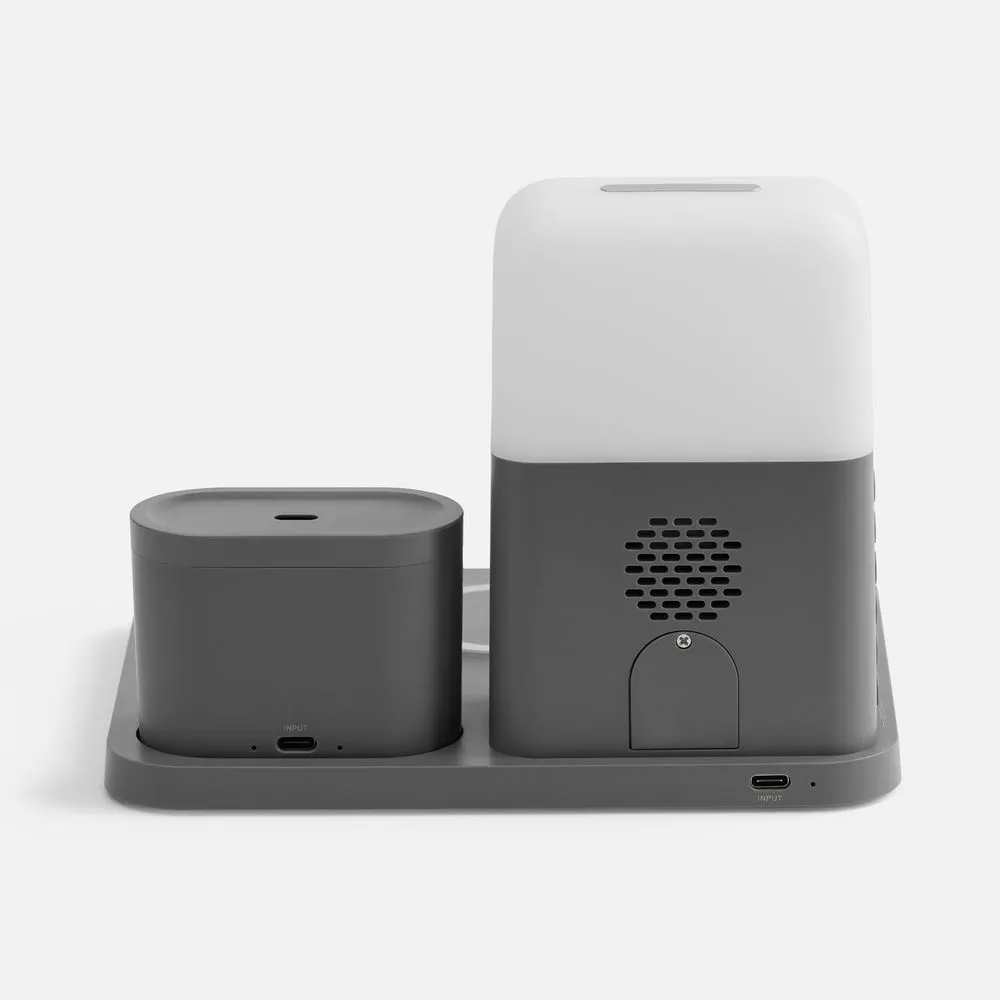 Зарядная станция с часами и подсветкой Large Charge ver.2, серая заказать онлайн с вашим дизайном на заказ в Москве и области