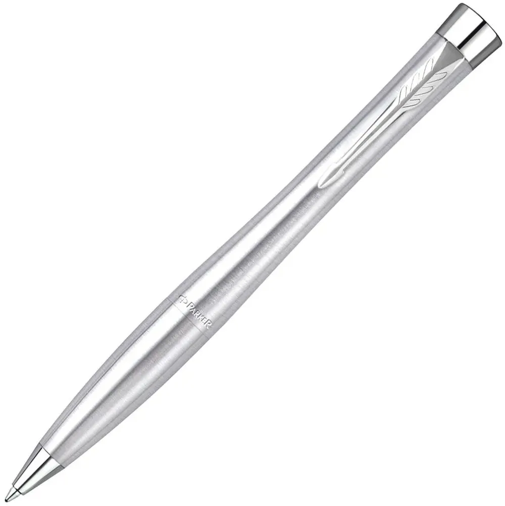 Ручка шариковая Parker Urban Twist Metro Metallic CT, серебристая заказать онлайн с вашим дизайном на заказ в Москве и области