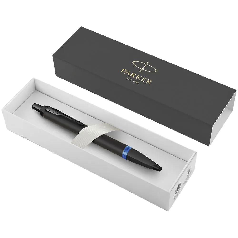 Ручка шариковая Parker IM Professionals Marine Blue BT, черная с синим заказать онлайн с вашим дизайном на заказ в Москве и области
