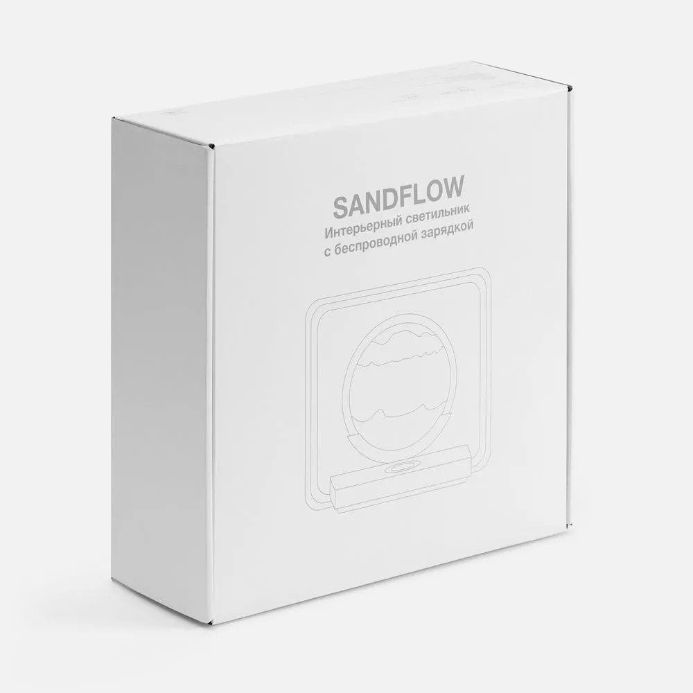 Интерьерный светильник с беспроводной зарядкой Sandflow, белый заказать онлайн с вашим дизайном на заказ в Москве и области