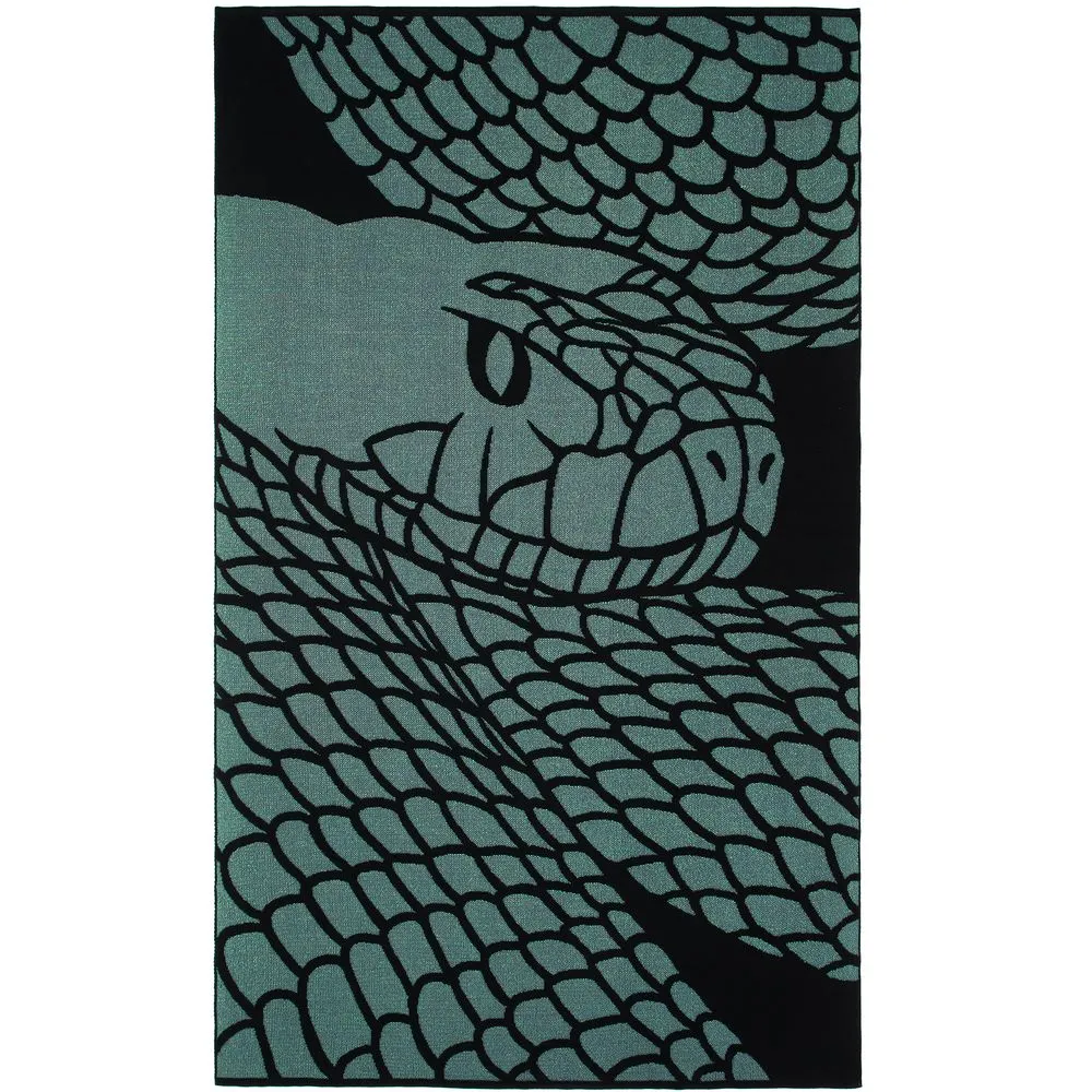 Плед Serpentica, черный с люрексом заказать онлайн с вашим дизайном на заказ в Москве и области