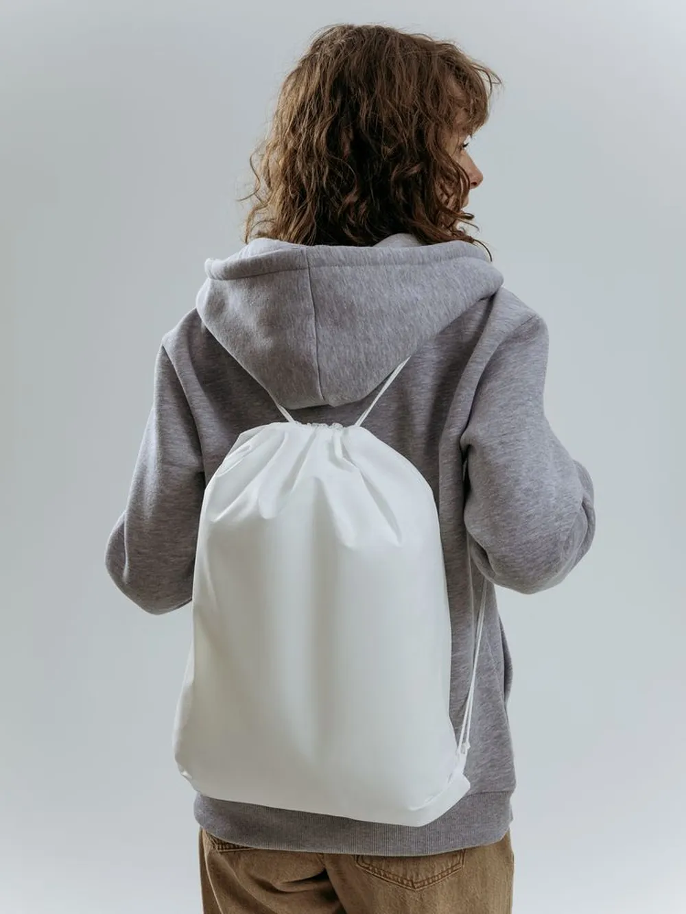 Рюкзак-мешок Fitbag, белый заказать онлайн с вашим дизайном на заказ в Москве и области