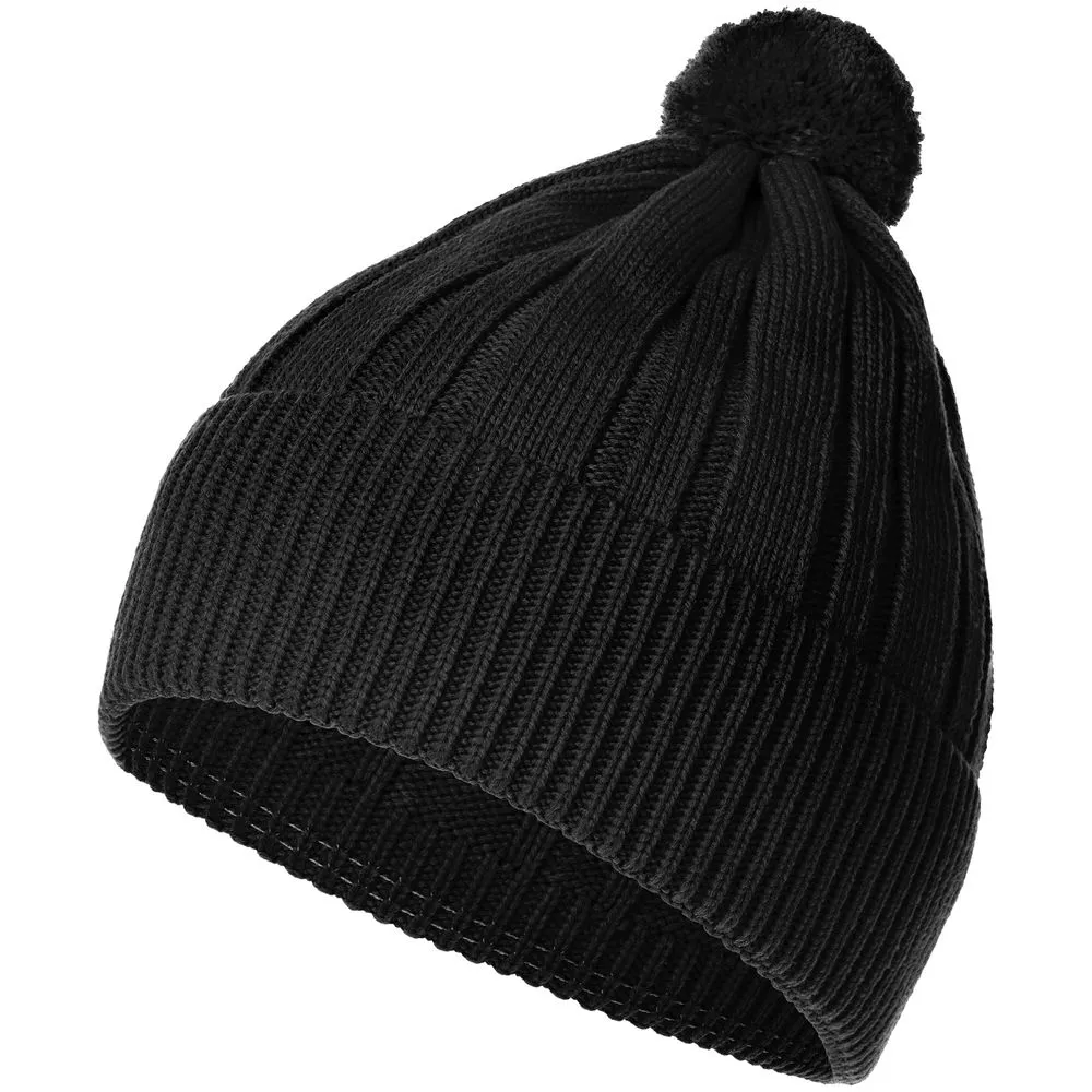 Шапка Knit Beat, черная заказать онлайн с вашим дизайном на заказ в Москве и области