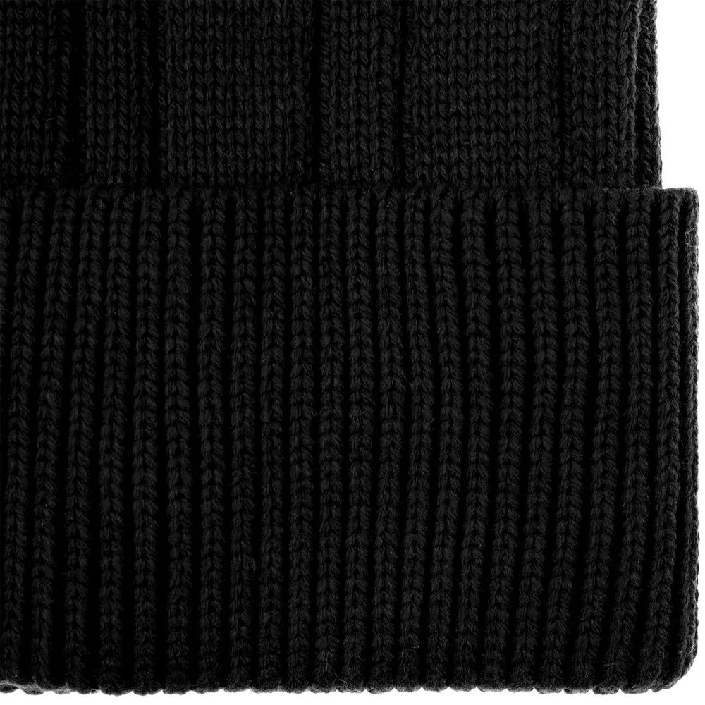 Шапка Knit Beat, черная заказать онлайн с вашим дизайном на заказ в Москве и области