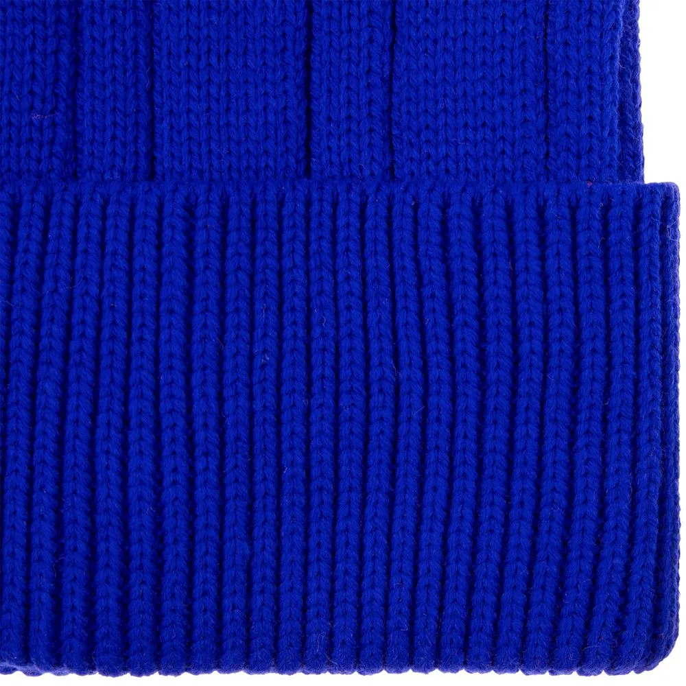 Шапка Knit Beat, синяя заказать онлайн с вашим дизайном на заказ в Москве и области
