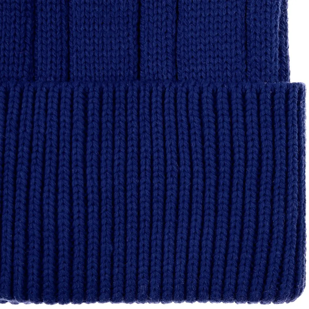 Шапка Knit Beat, темно-синяя заказать онлайн с вашим дизайном на заказ в Москве и области