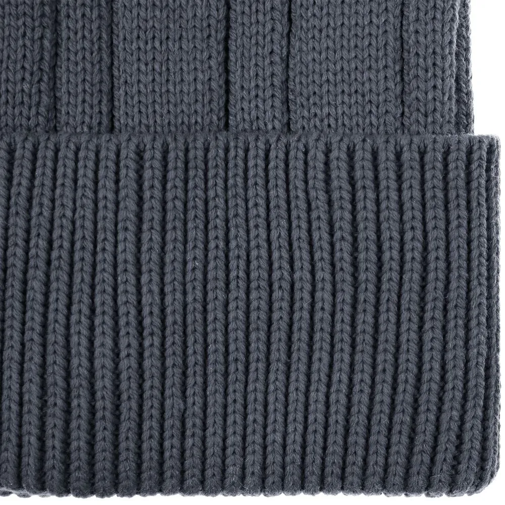 Шапка Knit Beat, серая (графит) заказать онлайн с вашим дизайном на заказ в Москве и области