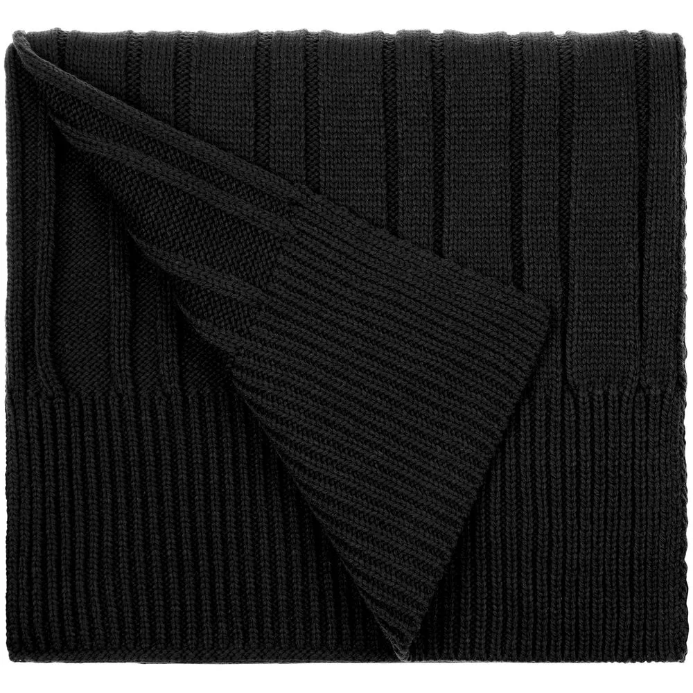 Шарф Knit Beat, черный заказать онлайн с вашим дизайном на заказ в Москве и области