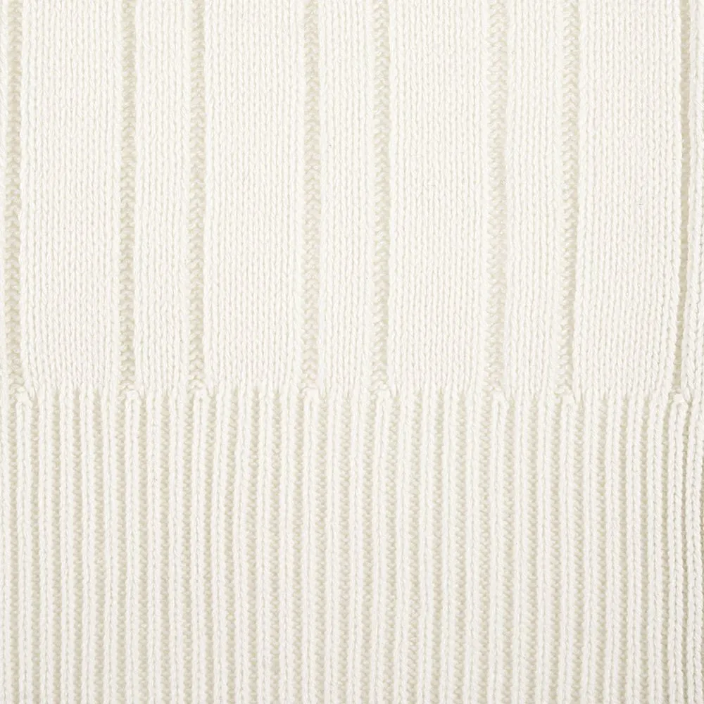 Шарф Knit Beat, белый (молочный) заказать онлайн с вашим дизайном на заказ в Москве и области