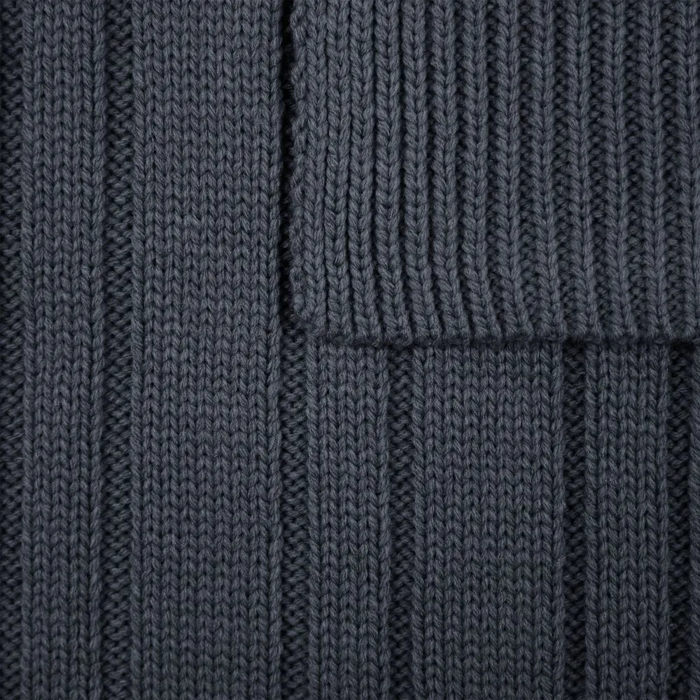 Шарф Knit Beat, серый (графит) заказать онлайн с вашим дизайном на заказ в Москве и области
