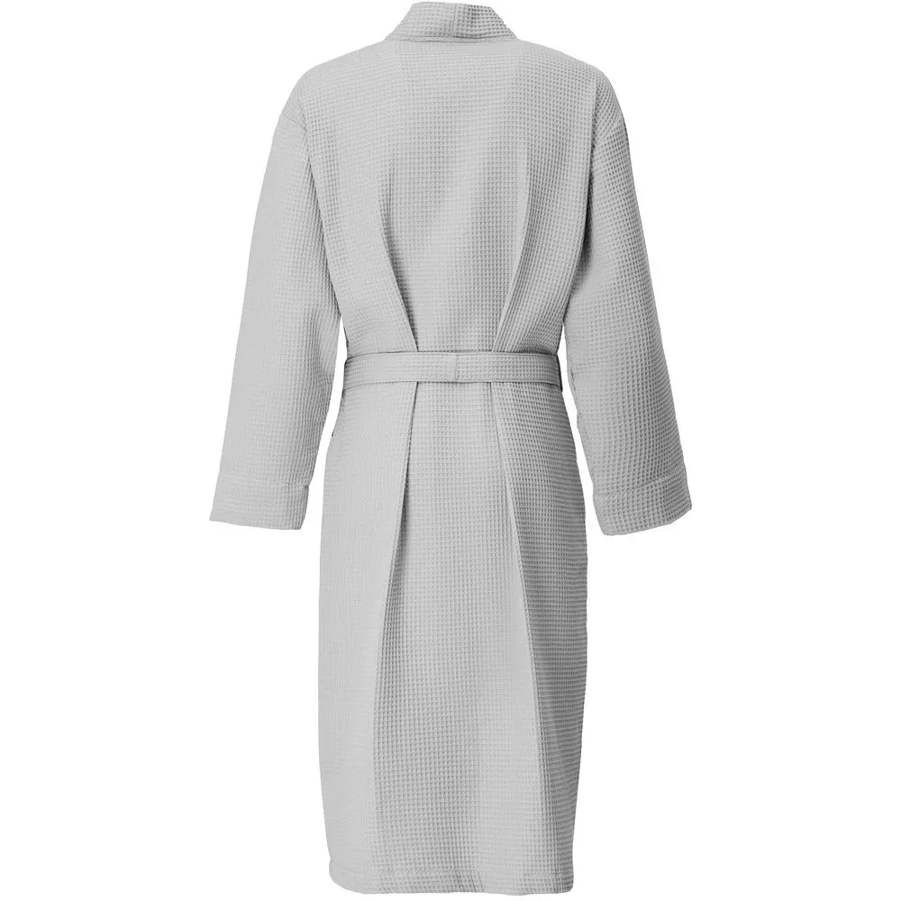 Халат вафельный Kimono, светло-серый заказать онлайн с вашим дизайном на заказ в Москве и области
