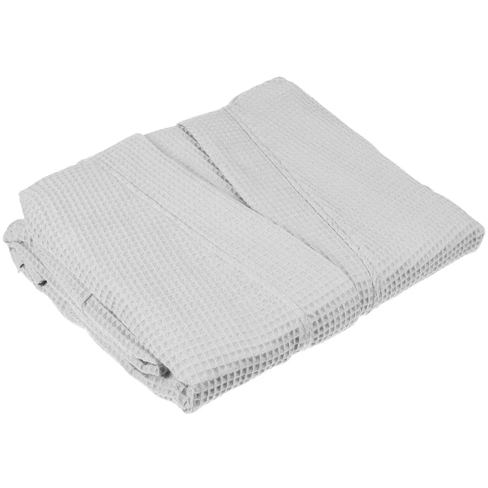 Халат вафельный Kimono, светло-серый заказать онлайн с вашим дизайном на заказ в Москве и области