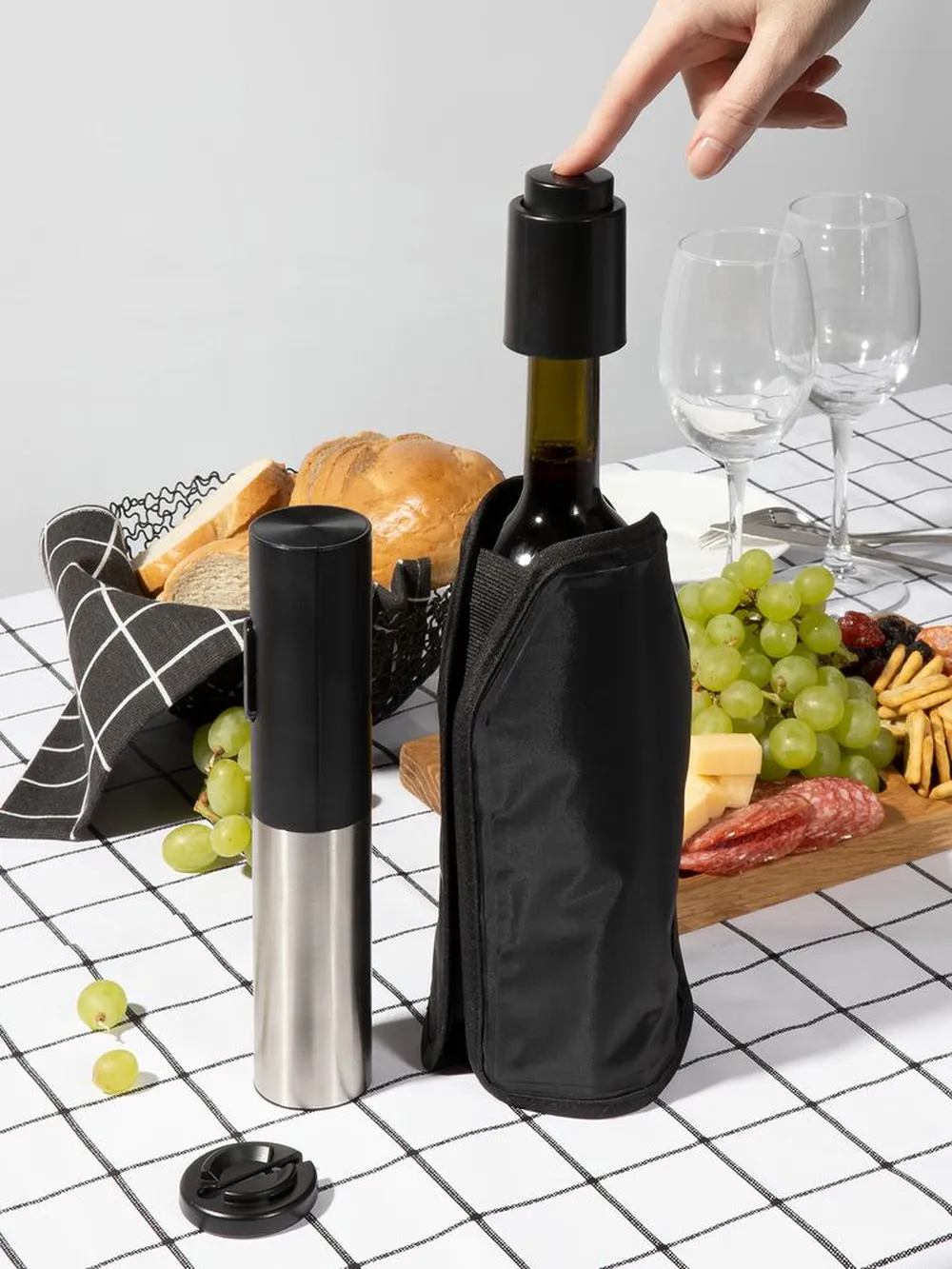 Винный набор Winetura, черный заказать онлайн с вашим дизайном на заказ в Москве и области