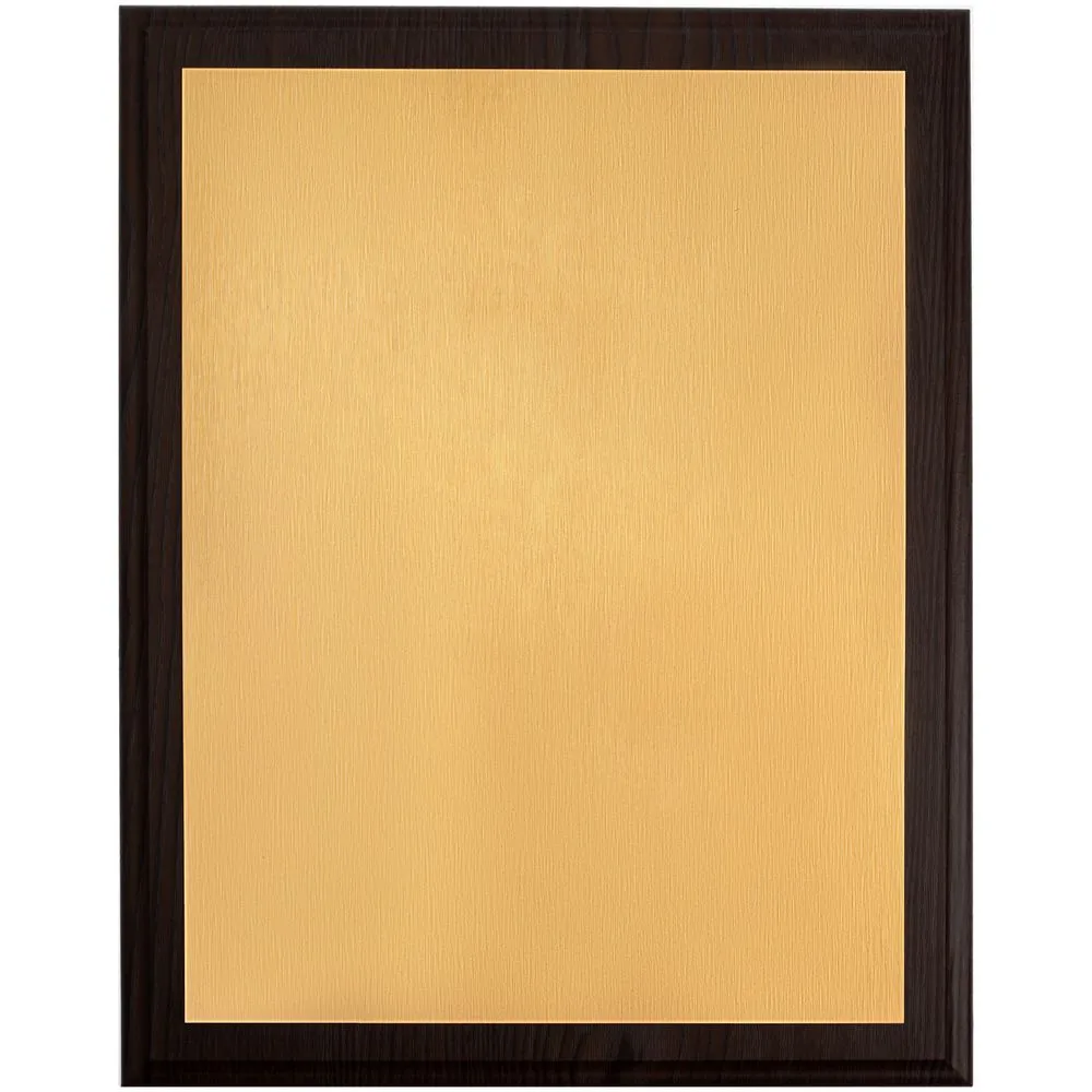 Плакетка Plaque XL, венге с золотистой пластиной заказать онлайн с вашим дизайном на заказ в Москве и области