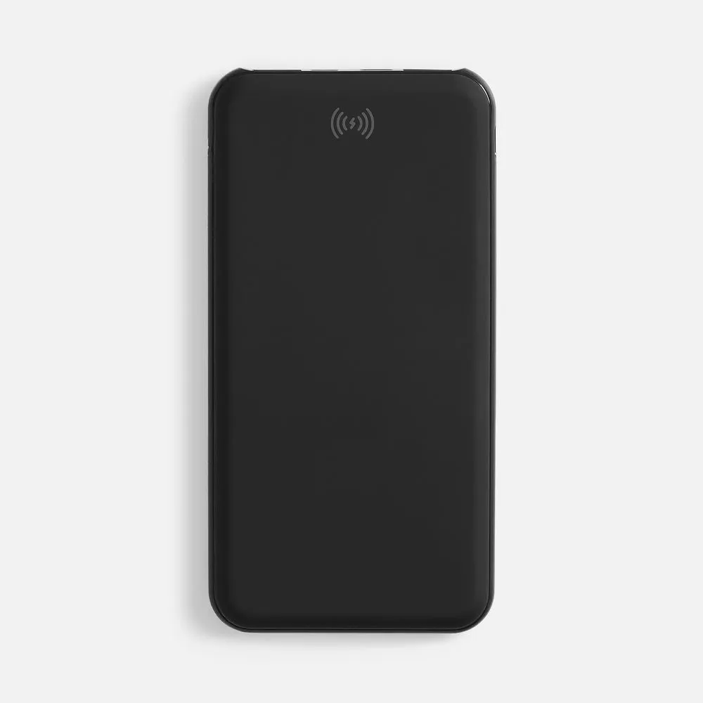 Аккумулятор с беспроводной зарядкой All Day Wireless, 10000 мАч, черный заказать онлайн с вашим дизайном на заказ в Москве и области