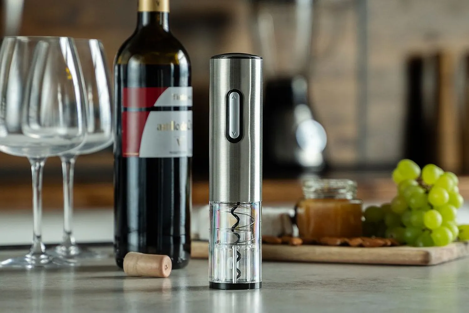 Винный набор Wine Diesel, серебристый заказать онлайн с вашим дизайном на заказ в Москве и области