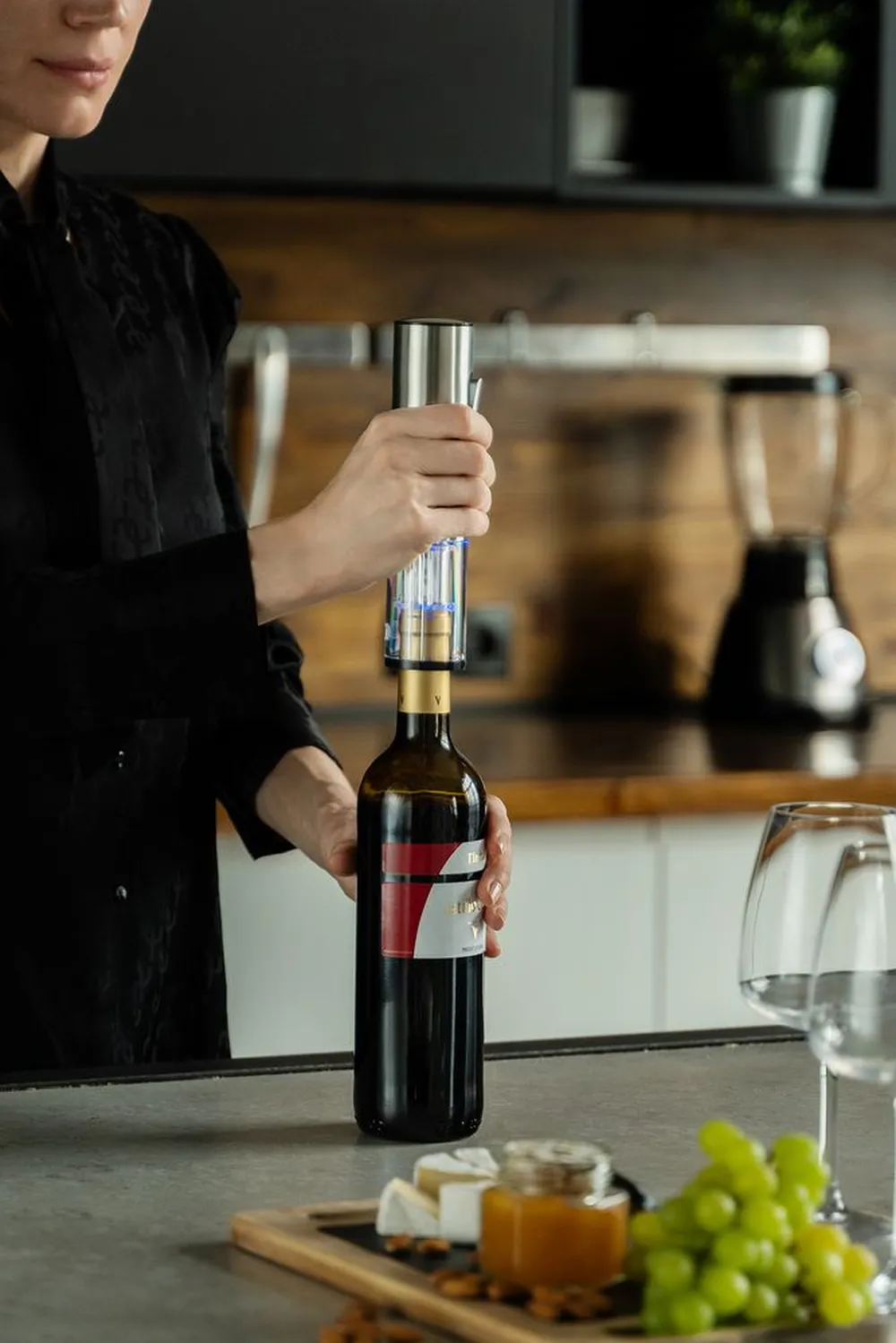 Винный набор Wine Diesel, серебристый заказать онлайн с вашим дизайном на заказ в Москве и области