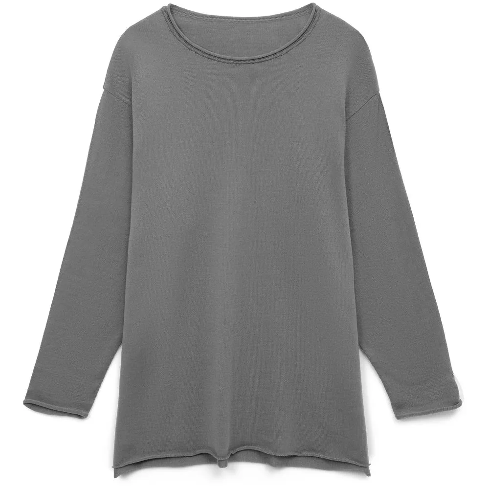 Лонгслив унисекс Siluetti Fuori, серый, размер L/XL заказать онлайн с вашим дизайном на заказ в Москве и области