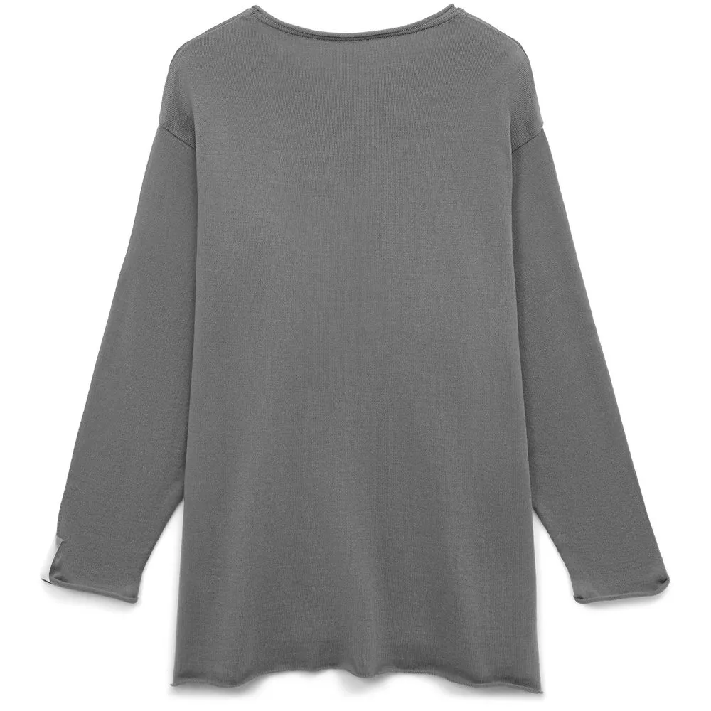 Лонгслив унисекс Siluetti Fuori, серый, размер L/XL заказать онлайн с вашим дизайном на заказ в Москве и области