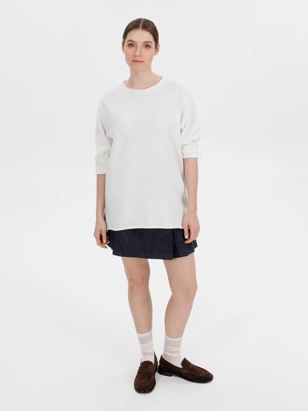 Лонгслив унисекс Siluetti Fuori, молочно-белый, размер L/XL заказать онлайн с вашим дизайном на заказ в Москве и области