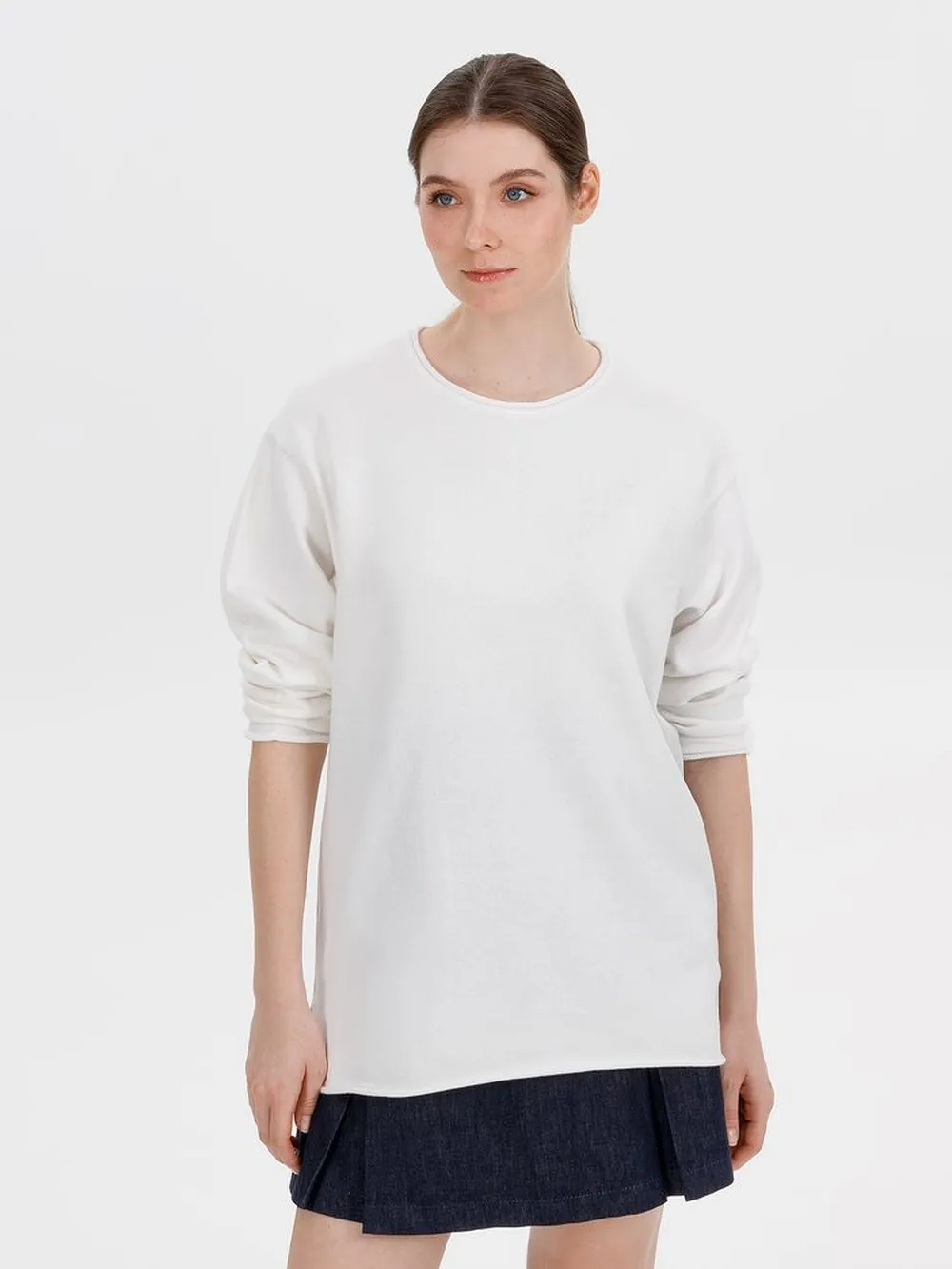 Лонгслив унисекс Siluetti Fuori, молочно-белый, размер L/XL заказать онлайн с вашим дизайном на заказ в Москве и области