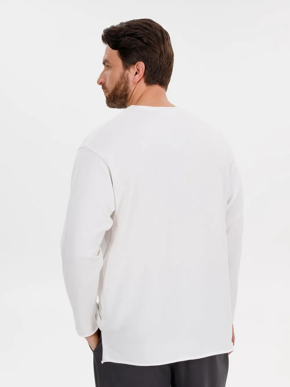 Лонгслив унисекс Siluetti Fuori, молочно-белый, размер L/XL заказать онлайн с вашим дизайном на заказ в Москве и области