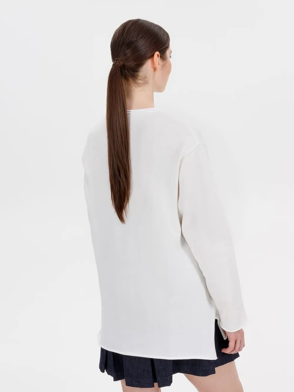 Лонгслив унисекс Siluetti Fuori, молочно-белый, размер L/XL заказать онлайн с вашим дизайном на заказ в Москве и области