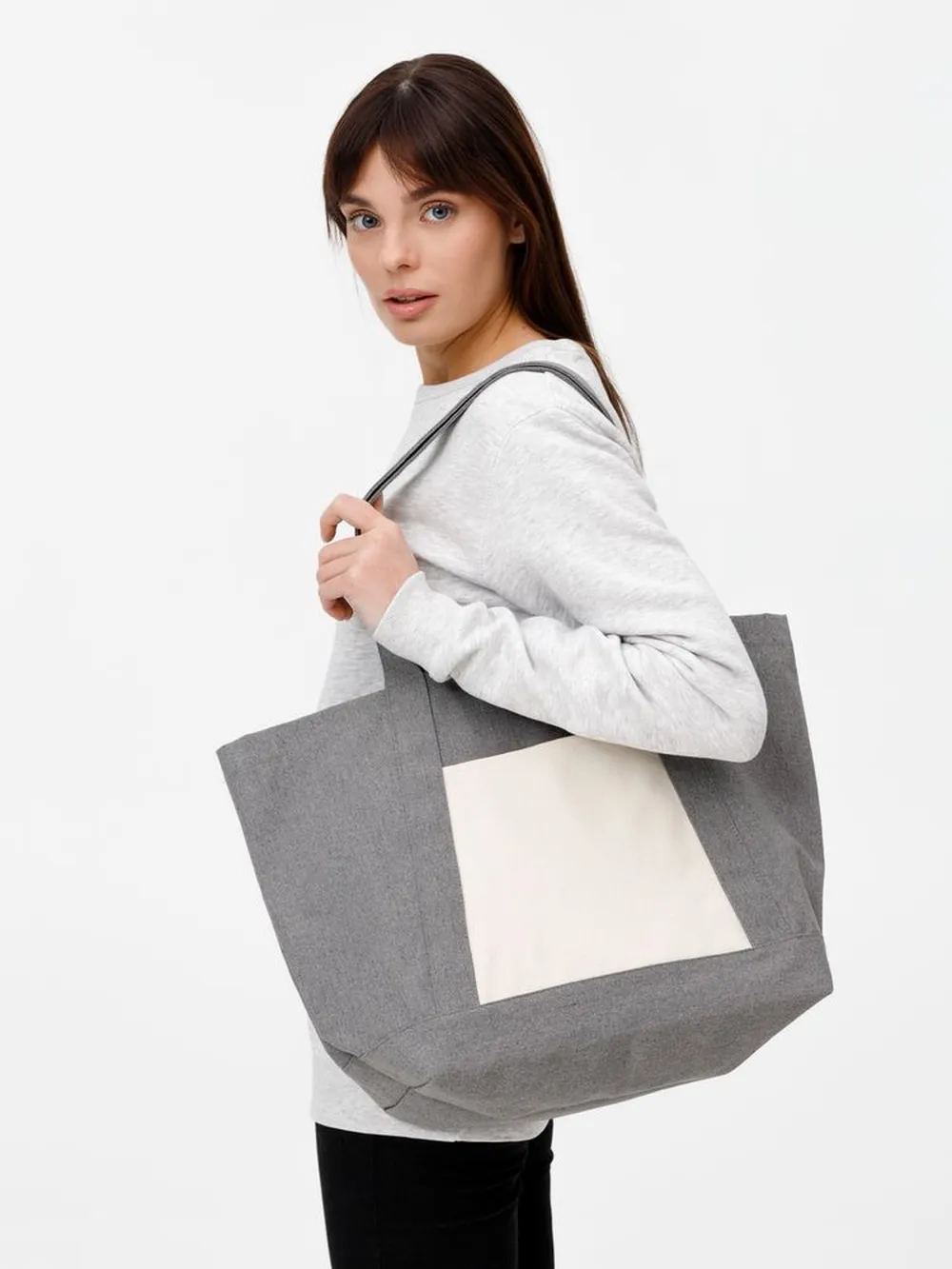Шопер Shophop, серый с неокрашенным заказать онлайн с вашим дизайном на заказ в Москве и области