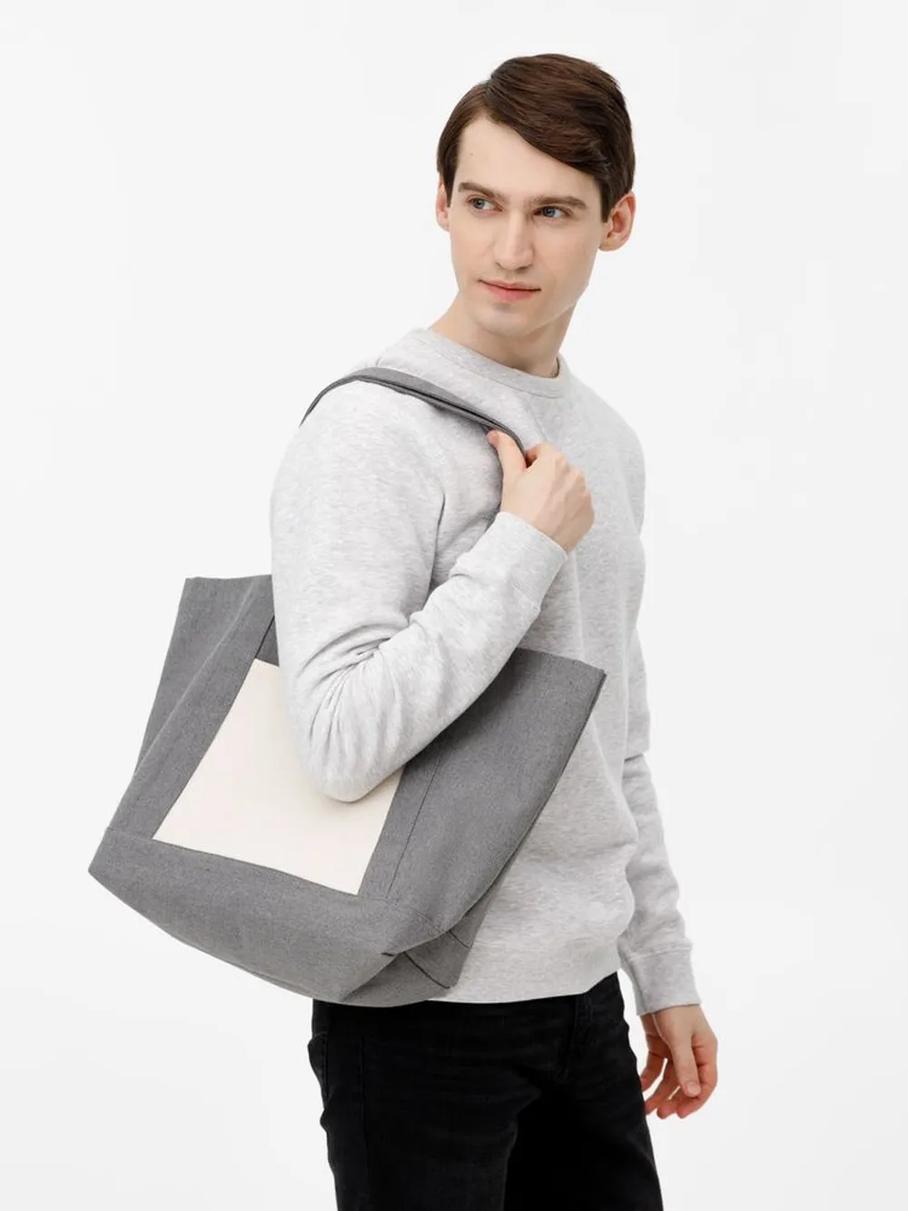 Шопер Shophop, серый с неокрашенным заказать онлайн с вашим дизайном на заказ в Москве и области