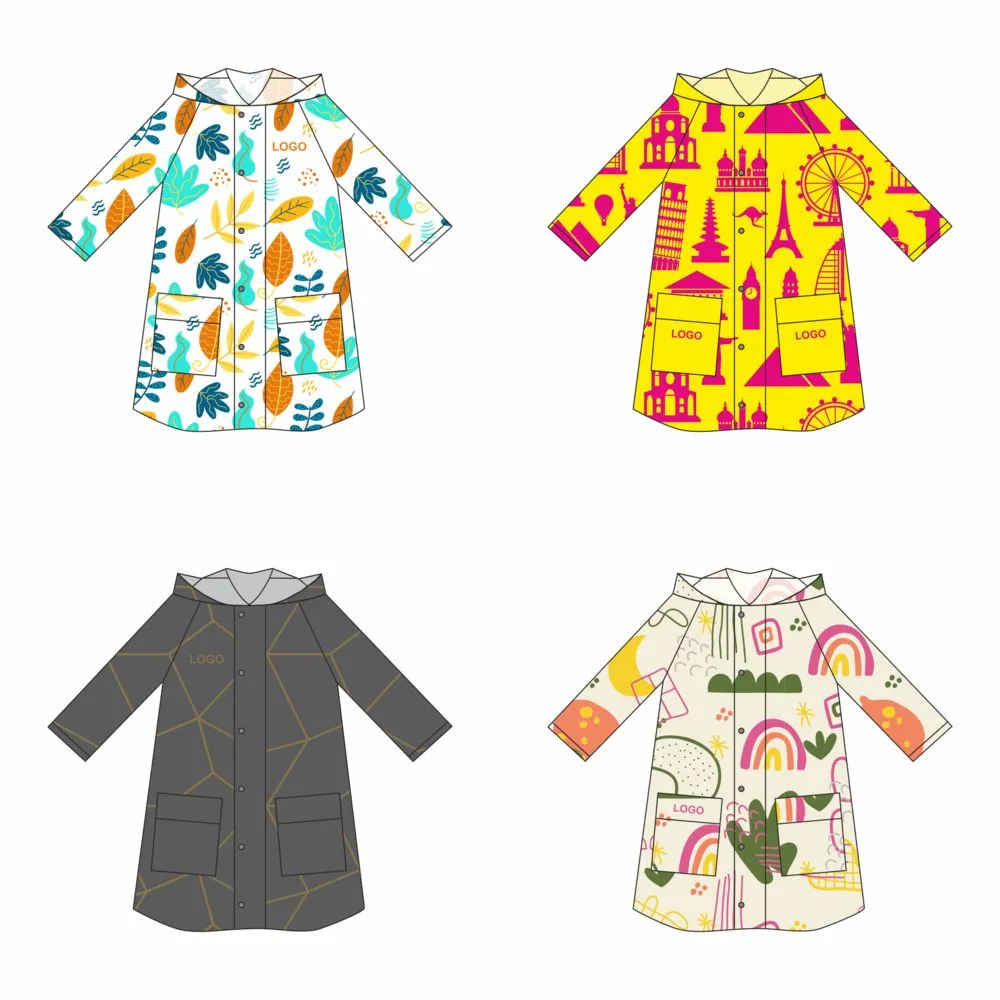 Дождевик классический RainCoat Premium на заказ, разноцветный, M/L заказать онлайн с вашим дизайном на заказ в Москве и области