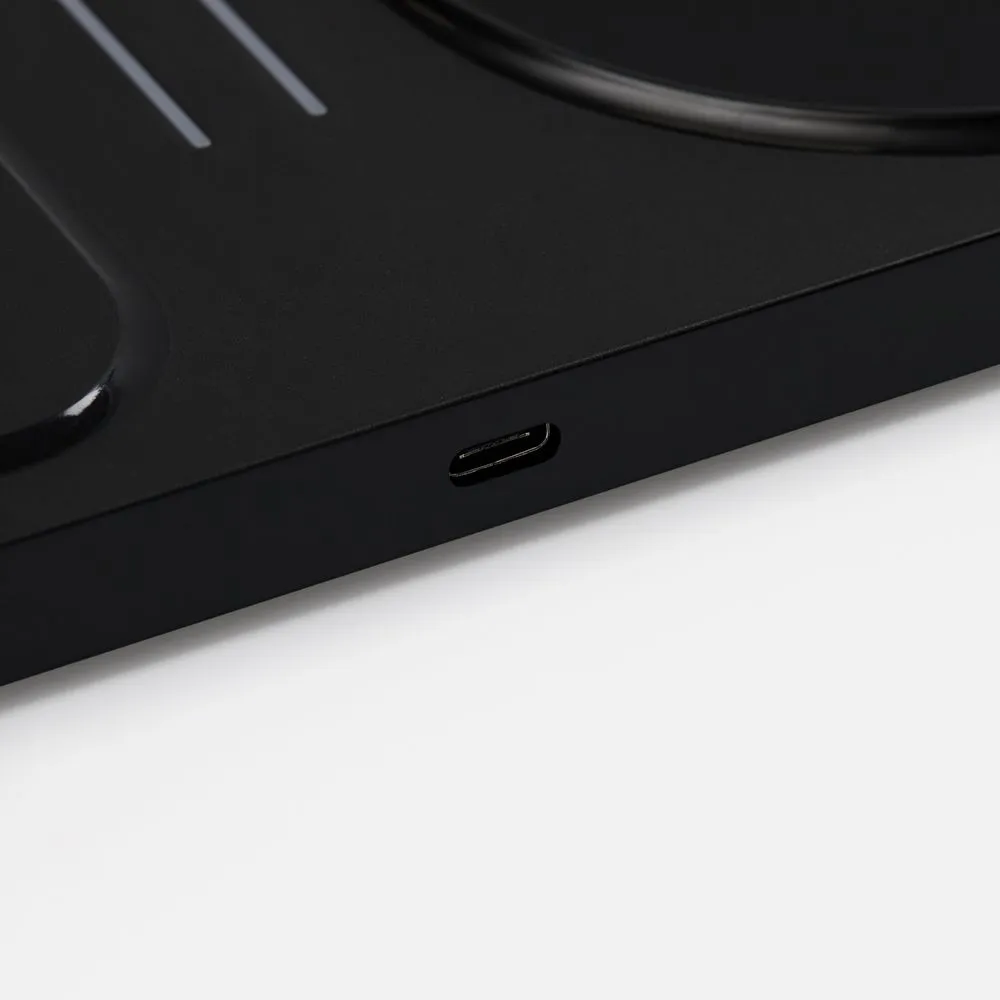 Беспроводное зарядное устройство с подогревом кружки Hot Task, черное заказать онлайн с вашим дизайном на заказ в Москве и области