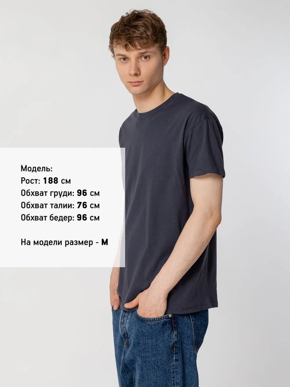 Футболка Regent 150 серая (стальная), размер L заказать онлайн с вашим дизайном на заказ в Москве и области