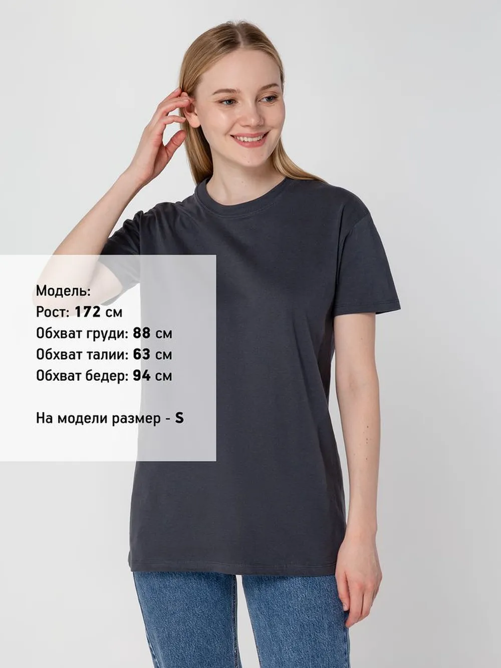 Футболка Regent 150 серая (стальная), размер L заказать онлайн с вашим дизайном на заказ в Москве и области