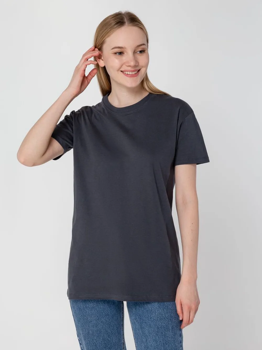 Футболка Regent 150 серая (стальная), размер L заказать онлайн с вашим дизайном на заказ в Москве и области