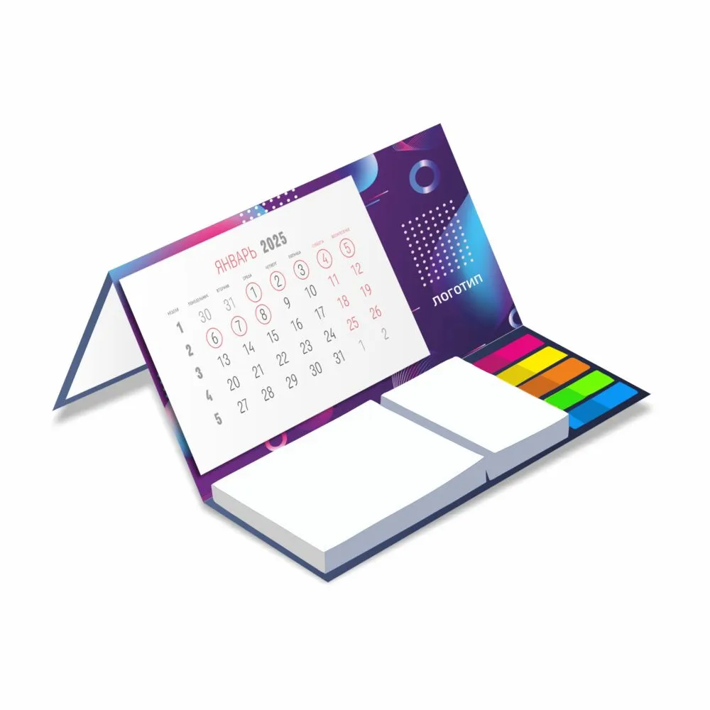Календарь настольный Sticky на заказ, ver.2, 100 листов заказать онлайн с вашим дизайном на заказ в Москве и области