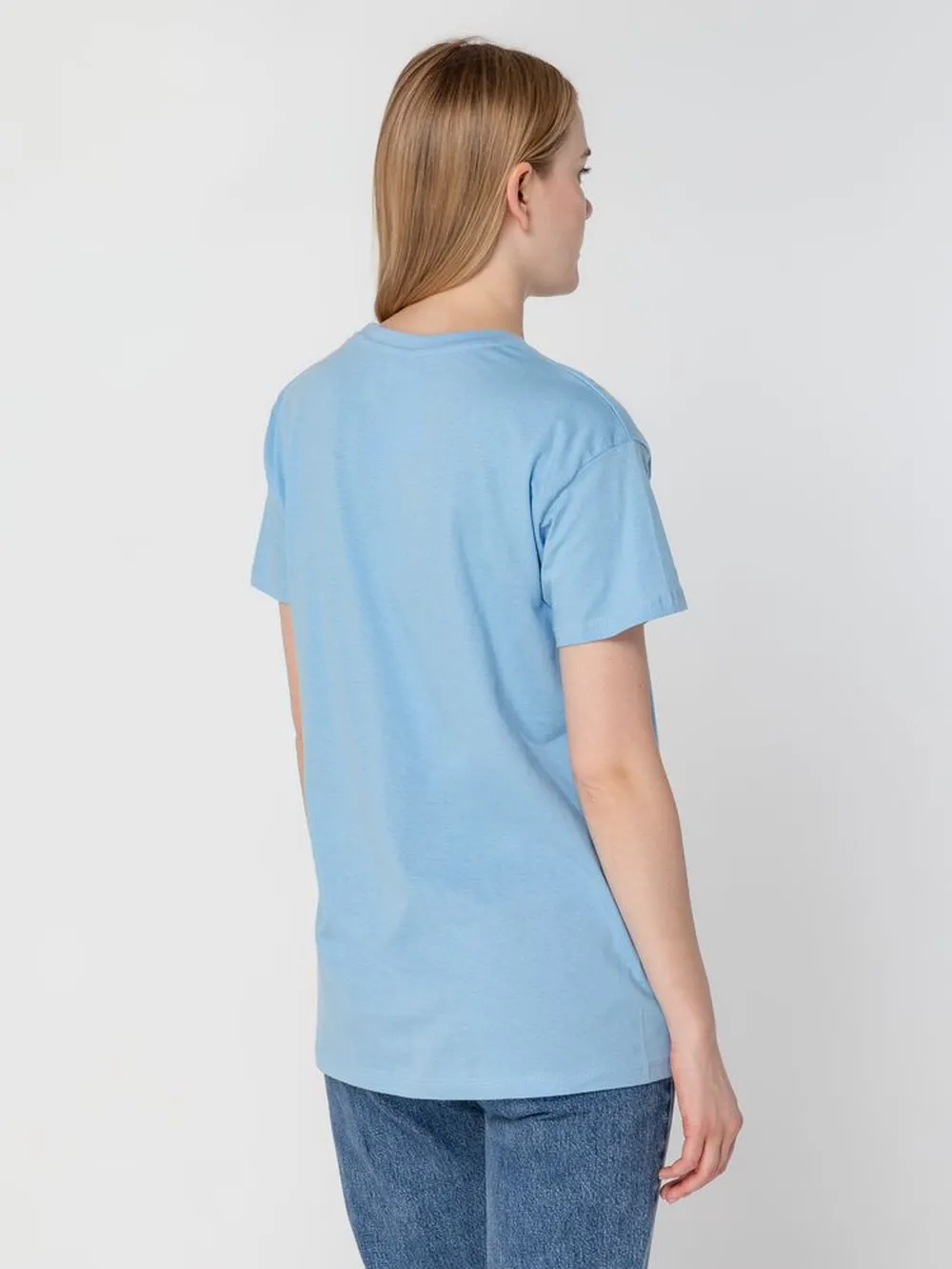 Футболка унисекс Regent 150, голубая, размер 4XL заказать онлайн с вашим дизайном на заказ в Москве и области