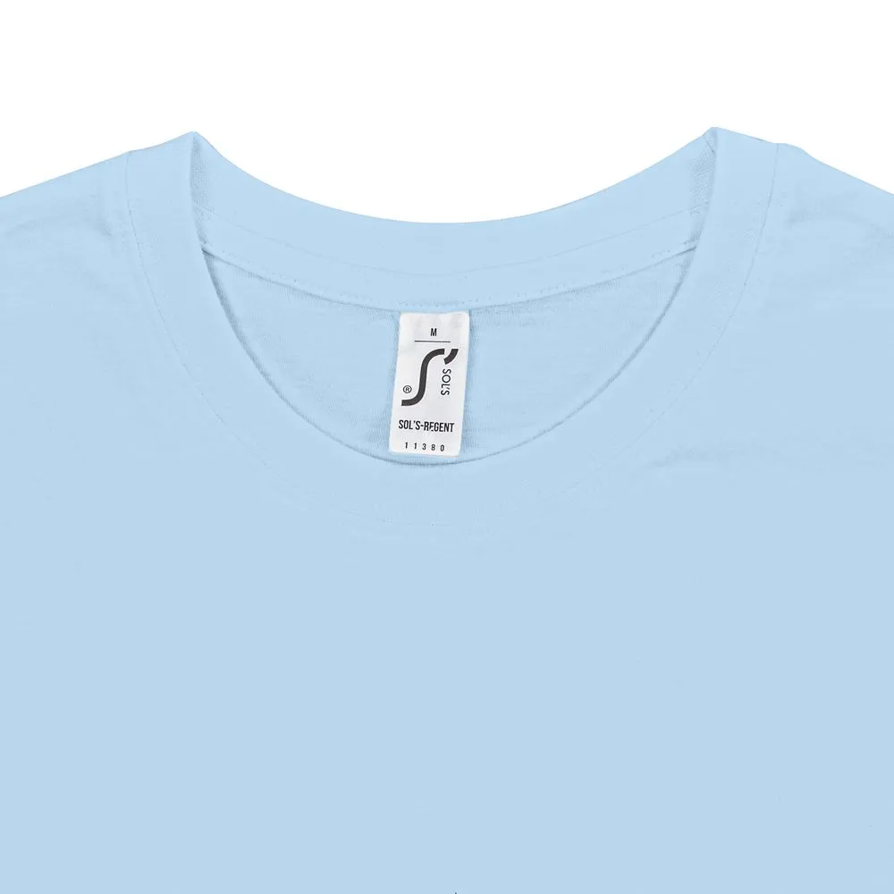Футболка унисекс Regent 150, голубая, размер 4XL заказать онлайн с вашим дизайном на заказ в Москве и области